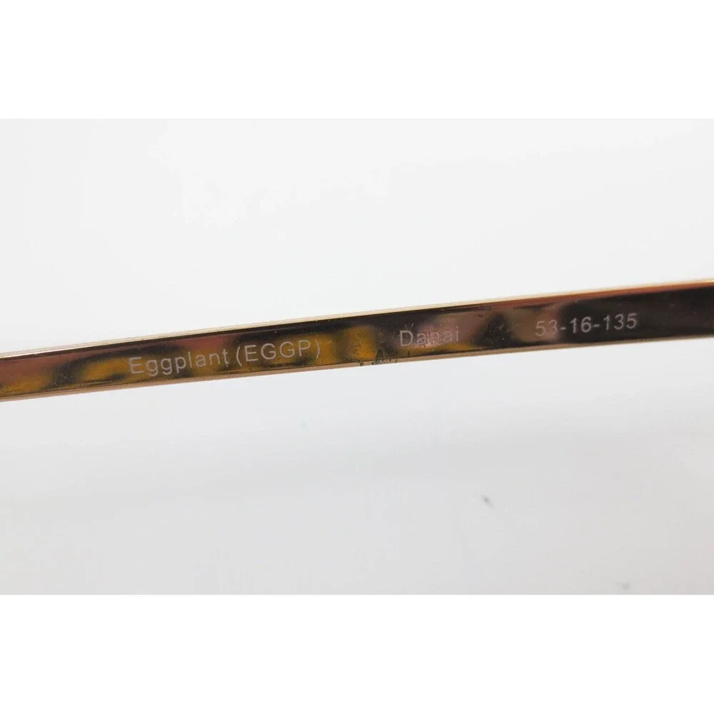 Trina Turk Danai Eggplant Gold Cat Eye Eyeglass Frames 53-16-135 EGGP Purple